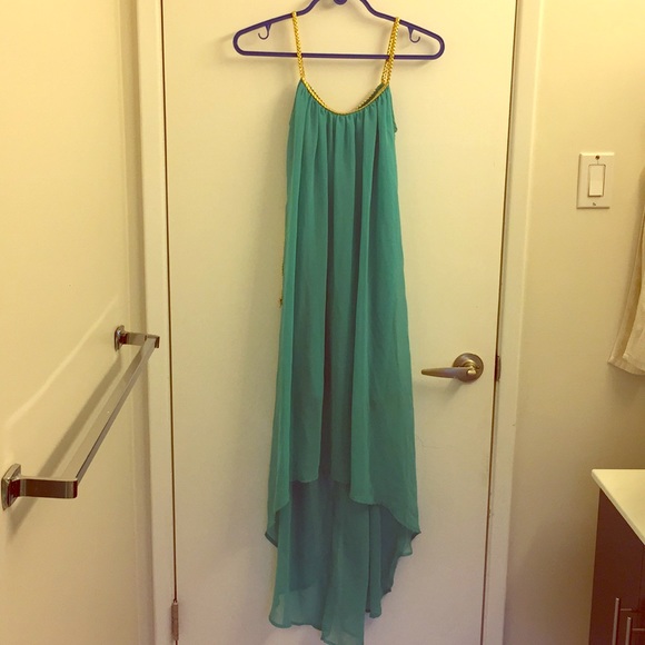 Long turquoise dress - Picture 1 of 2